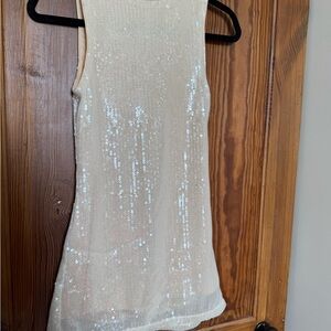 Princess Polly Champagne Sequin romper